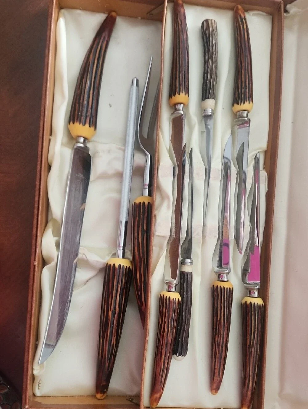 1950 vintage Crown Crest cutlery set from Sheffield, England,